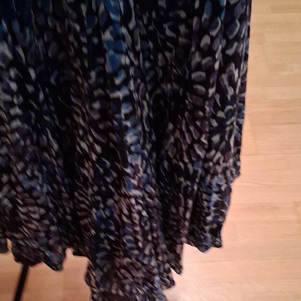 Grace Elements Black And Blue Patterned Midi Dress - image 6